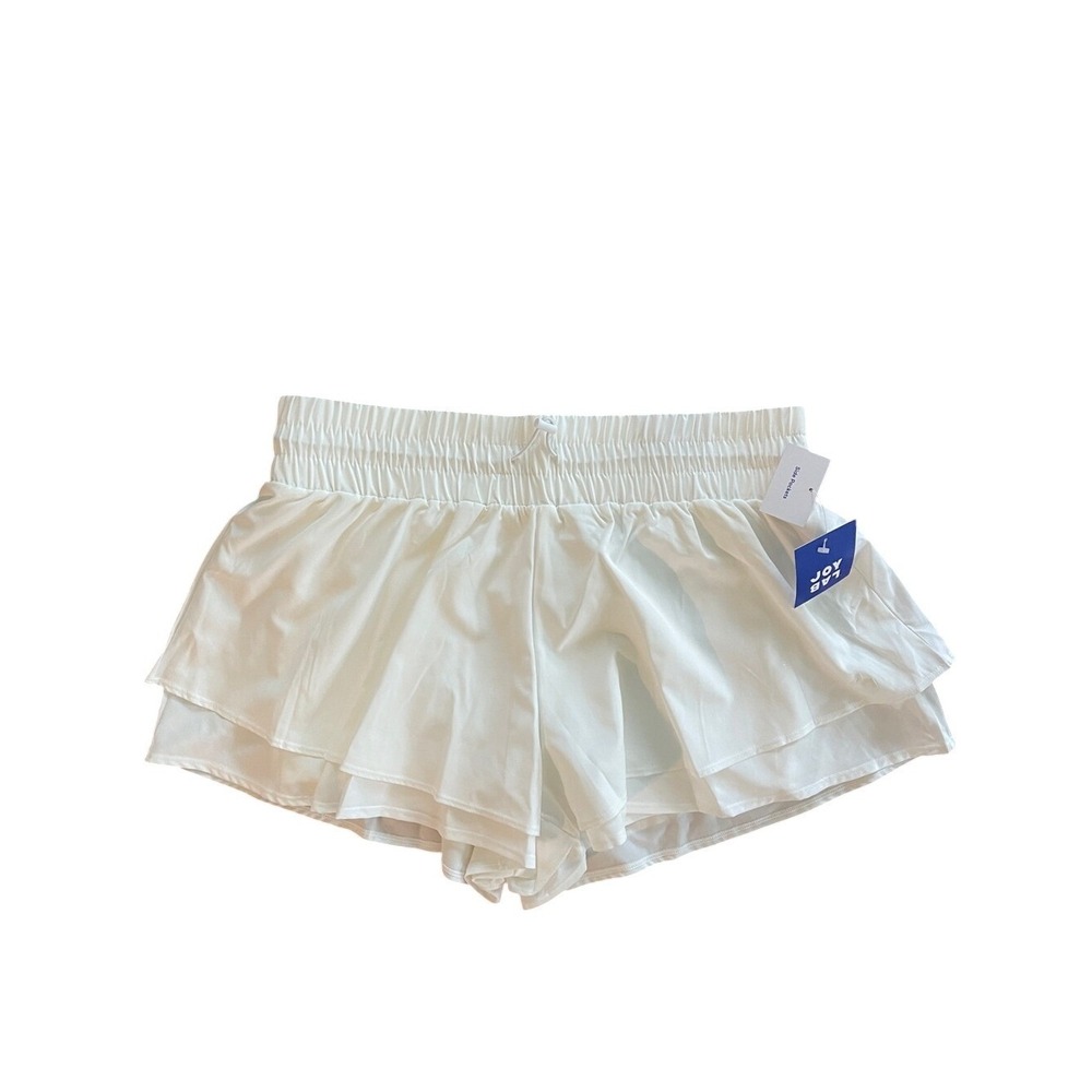 JoyLab White Tiered Active Shorts XL NWT